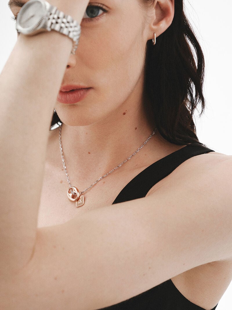 925 silver charm bathed in 18k rose gold image number 5