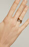 Anillo ancho triple cruzado de plata bicolor, J05228-09
