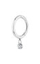 White gold diamond hoop earring , J04422-01-H