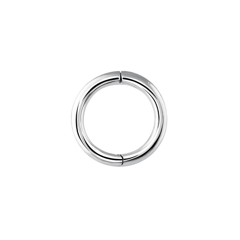 Small white gold hoop earring piercing , J03842-01-H, hi-res