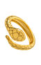 Anillo serpiente pequeño de plata recubierta de oro , J01982-02
