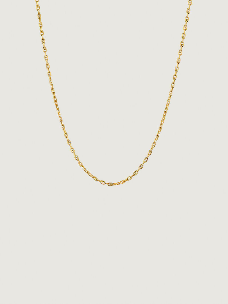 18K Yellow Gold Plated 925 Silver Curb Chain image number 0