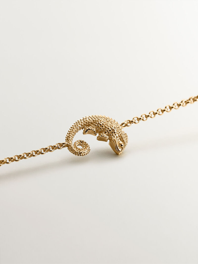 925 Silver bracelet bathed in 18K yellow gold with chameleon image number 4
