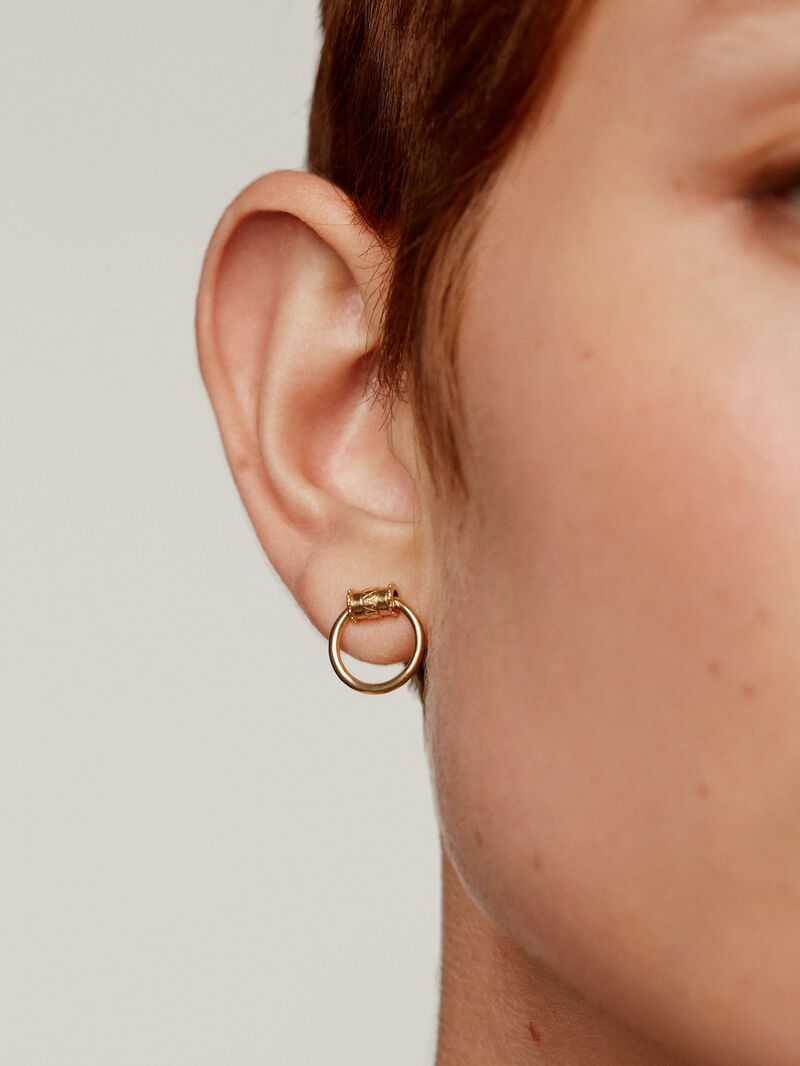 18K yellow gold plated 925 sterling silver earring image number 1