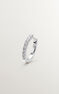 Single small hoop earring in 18ct white gold with 0.08ct diamonds, J00597-01-NEW-H
