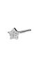 0,03kt white gold diamonds small hoop earring , J01353-01-H