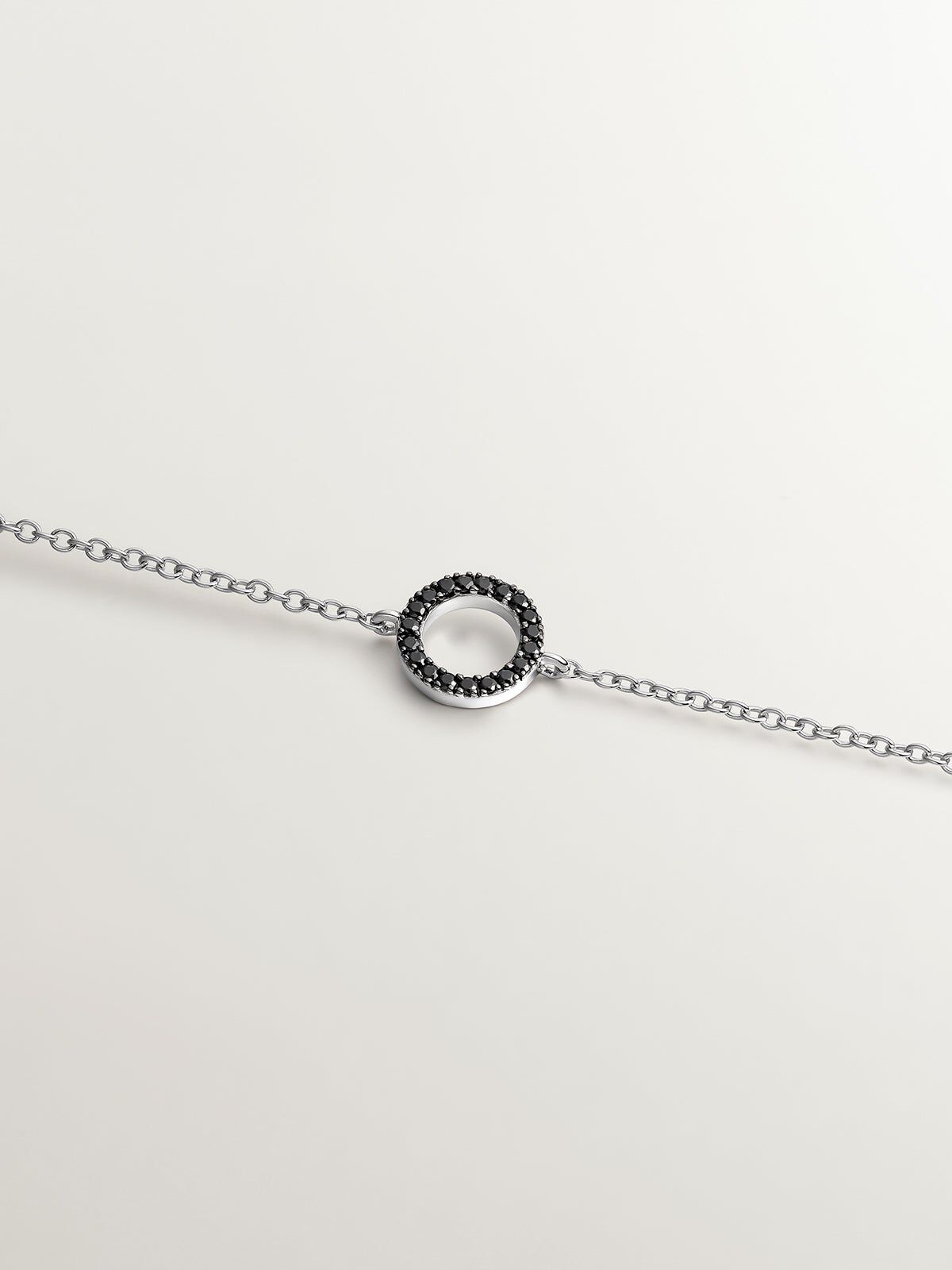 品質検査済 Silver 925 bracelet Aristocrazy | spinels black of circle with アクセサリー
