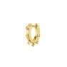 Gold coated silver stars hoop earring, J04869-02-H