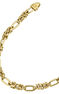 Cadena eslabones combinados de plata bañada en oro amarillo de 18kt, J05338-02-45