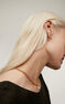 Mini rose gold plated cabled hoop earrings , J01586-03