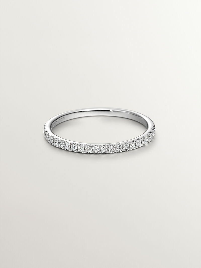 18K white gold ring with diamonds image number 2