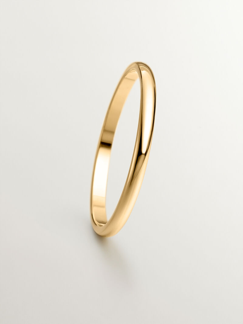 1.70mm half round yellow gold wedding band image number 2