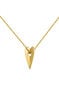 Gold plated maxi heart pendant necklace, J04931-02