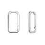 Silver rectangular earrings , J04644-01