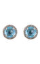 Silver border earrings with blue topaz , J01485-01-BT