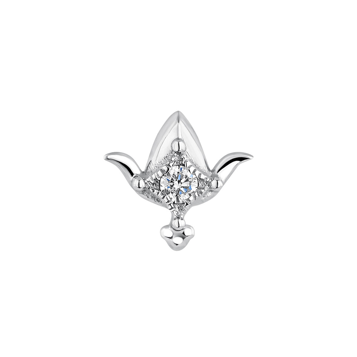 Piercing loto diamante 0,012 ct oro blanco 9 kt , J04360-01-H, hi-res