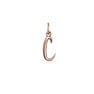 Rose gold-plated silver C initial charm , J03932-03-C