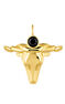 Gold-plated silver Egyptian bull charm with spinel  , J04269-02-BSN