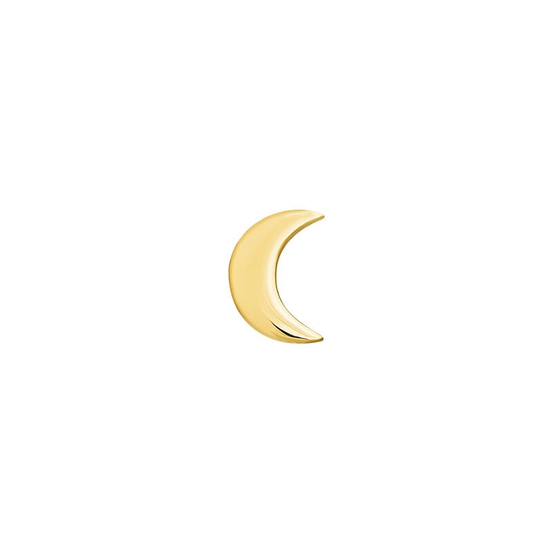 Pendiente piercing luna oro 9 kt , J04524-02-H, hi-res