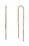 Pendientes colgantes simples plata recubierta oro rosa , J04640-03