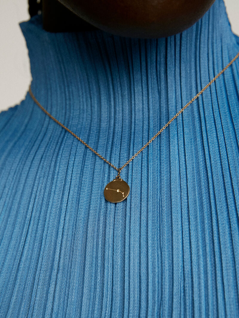 Aries Charm made of 925 silver bathed in 18K yellow gold. image number 3