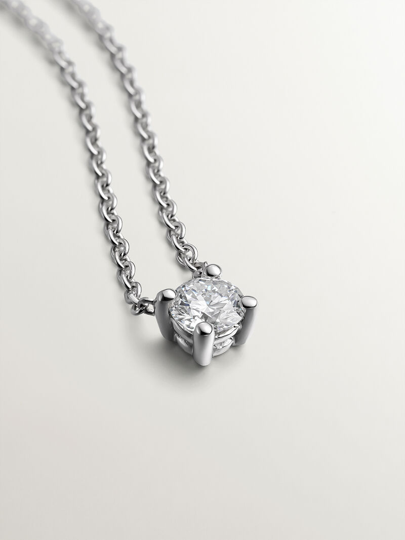 18K white gold pendant with diamond 0.20 cts image number 2