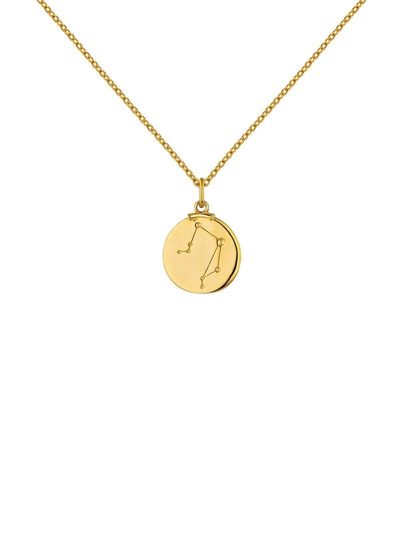 925 Silver Libra Charm bathed in 18K yellow gold image number 7