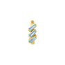 Gold plated topaz hoop earring, J04650-02-SKY-H