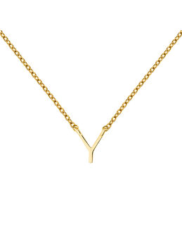Collier initiale Y or , J04382-02-Y,mainproduct
