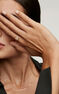 Gold-plated silver ring with white topaz, J04920-02-WT
