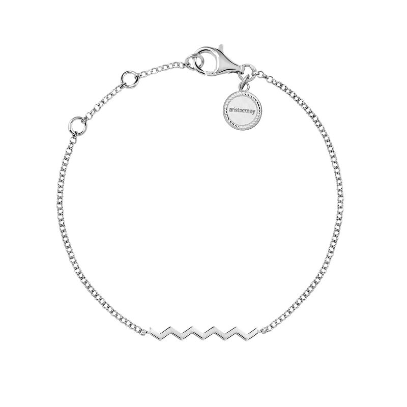 Silver zigzag bracelet , J03039-01, hi-res