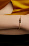 Pulsera cruzada plata bicolor , J04914-09