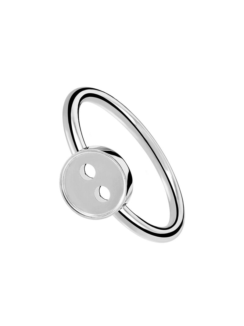 925 silver ring for button image number 0