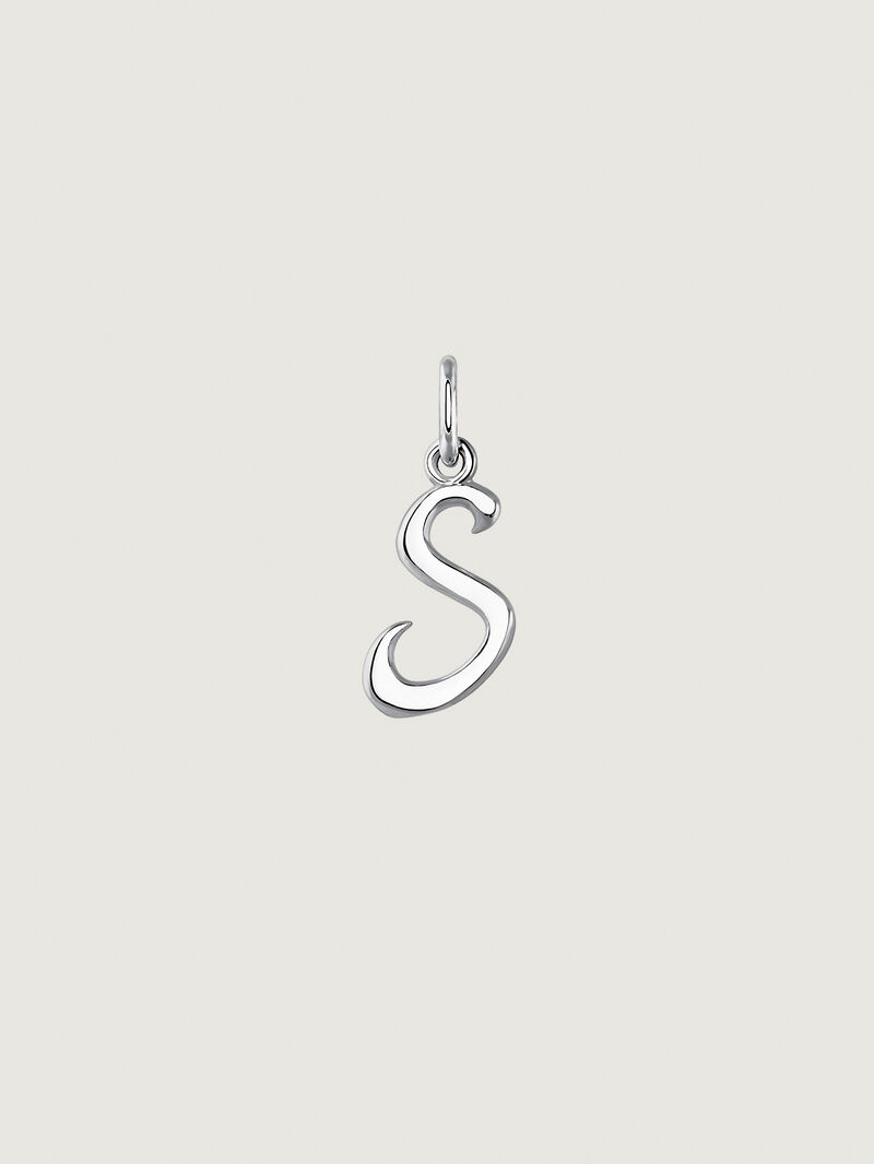 925 Silver charm with initial S. image number 0