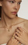 Anillo serpiente lanzadera plata recubierta oro , J03179-02