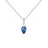 Necklace sapphire and diamonds in white gold , J04083-01-BS
