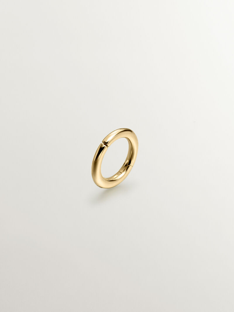 Small individual 9K yellow gold hoop earring. image number 0