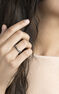 Anillo liso y pavé espinelas plata , J04033-01-BSN
