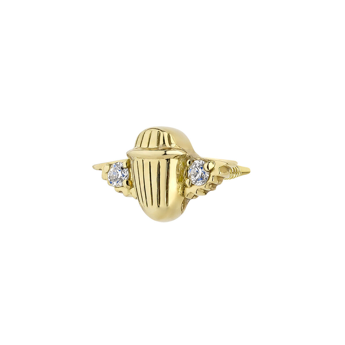 Piercing escarabajo de oro amarillo de 18kt con diamantes , J05103-02-H-18, hi-res