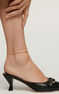 Curb ankle bracelet in gold-plated silver, J05106-02