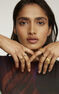 Large gold plated medal ring , J04261-02