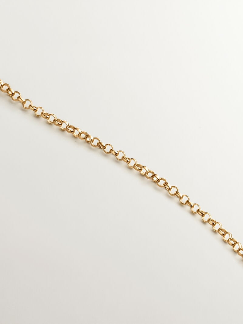 925 Silver pendant bathed in 18K yellow gold with sky blue topaz. image number 4