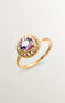 Ring in 18k yellow gold-plated sterling silver with a pink amethyst, J05285-02-PAM