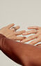 Anillo doble relieve topacios plata , J04902-01-WT