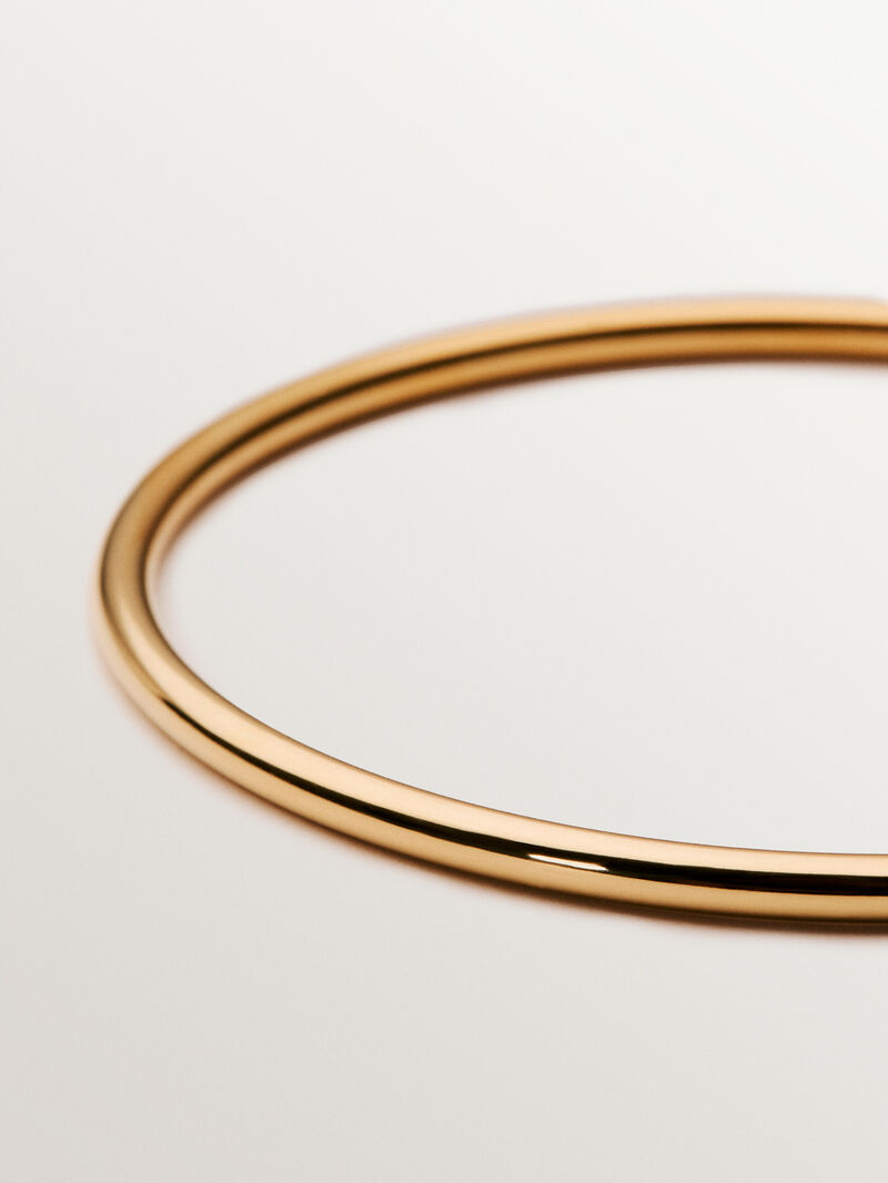 Rigid weekly style bracelet in 18K yellow gold plated 925 silver. image number 4