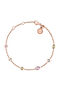 Rose gold plated stones mix bracelet , J03764-03-AMPESB
