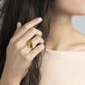 Large gold plated cabled ring , J01439-02
