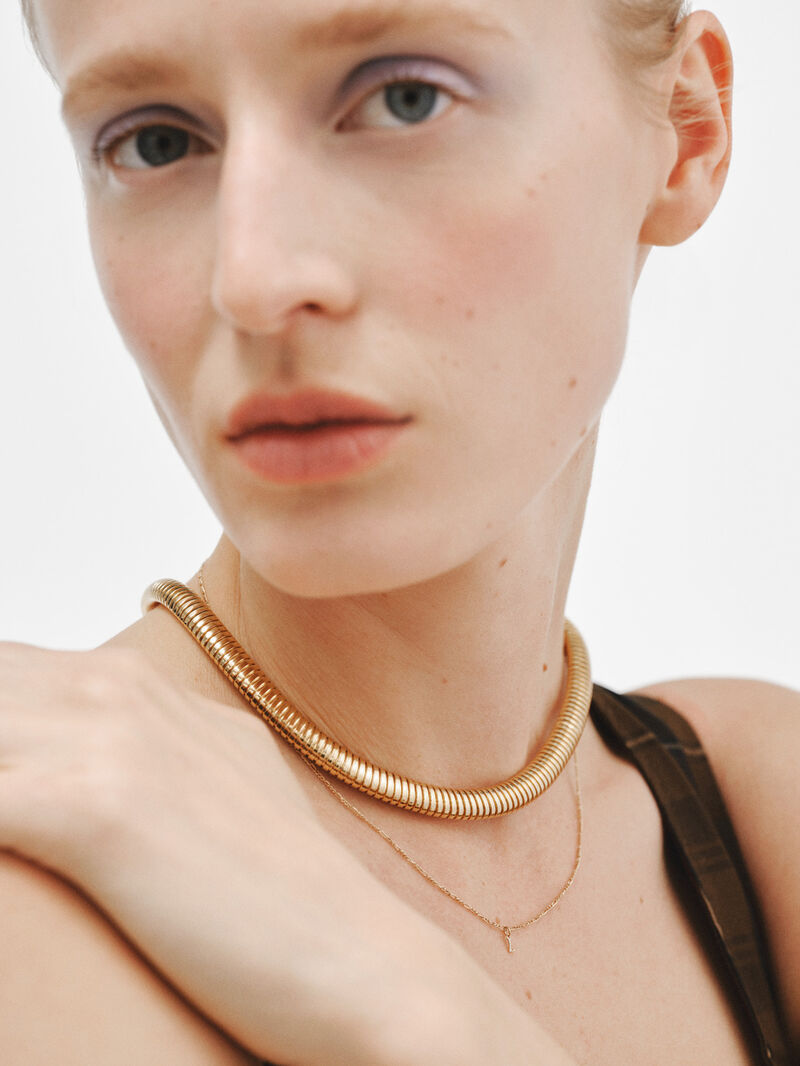 18K yellow gold plated 925 silver tumbagas necklace image number 5