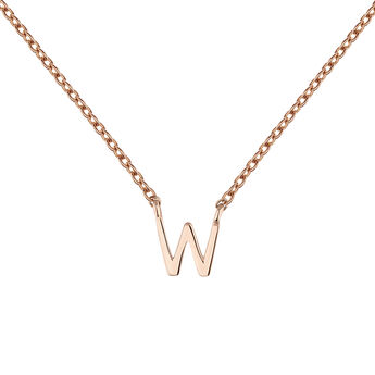Collier initiale W or rose , J04382-03-W, mainproduct