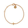 Bracelet croix en argent plaqué or rose , J00871-03